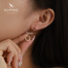 Wholesale Alloy Geometric Style Electroplated 18K Gold Light Luxury Earrings For Women