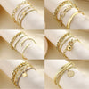 Wholesale Alloy Geometric Style Electroplated Multilayer Women's Bracelet
