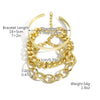 Wholesale Alloy Geometric Style Electroplated Multilayer Women's Bracelet