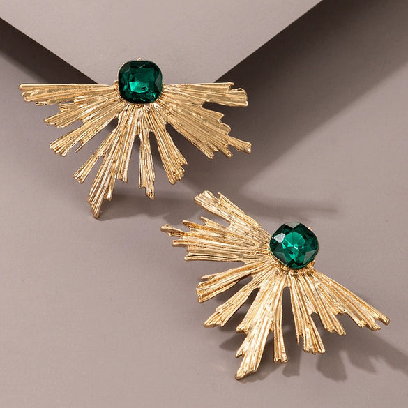 Wholesale Alloy Geometric Sunshaped Electroplated Women's Earrings