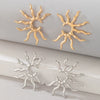 Wholesale Alloy Geometric Sunshaped Electroplated Women's Earrings
