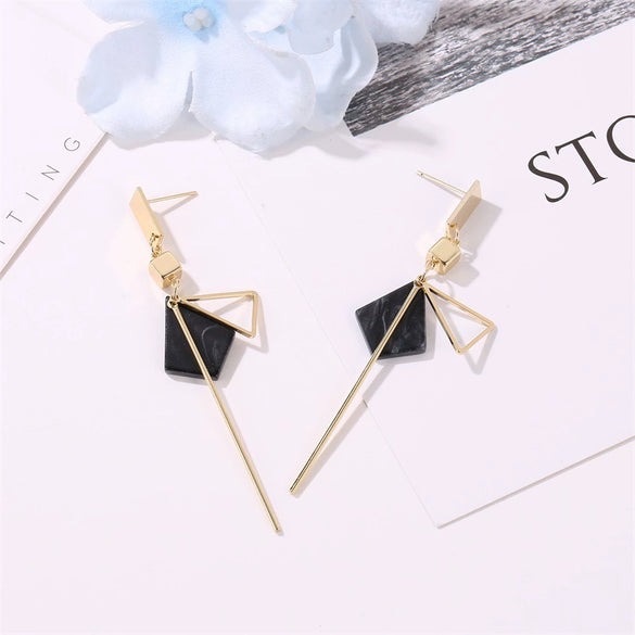 Wholesale Alloy Geometric Tassel Earrings For Women With Electroplating Treatment