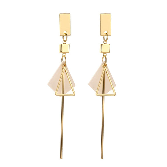 Wholesale Alloy Geometric Tassel Earrings For Women With Electroplating Treatment