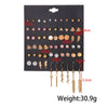 Wholesale Alloy Geometric Tassel Pearl Love Feather Earrings For Women With Electroplating