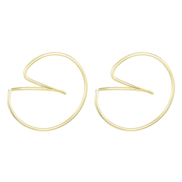 Wholesale Alloy Geometric Three Dimensional Horseshoe Ear Bone Clip For Women Electroplated Design