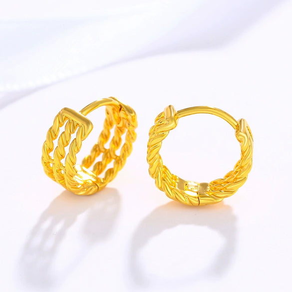 Wholesale Alloy Geometric Twist Women's Earrings With Electroplating