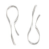 Wholesale Alloy Geometric Twisted Asymmetric Lineshaped Retro Earrings For Women With Electroplating