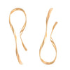 Wholesale Alloy Geometric Twisted Asymmetric Lineshaped Retro Earrings For Women With Electroplating