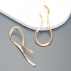 Wholesale Alloy Geometric Twisted Asymmetric Lineshaped Retro Earrings For Women With Electroplating