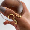 Wholesale Alloy Geometric U Shape Electroplated Ring For Women