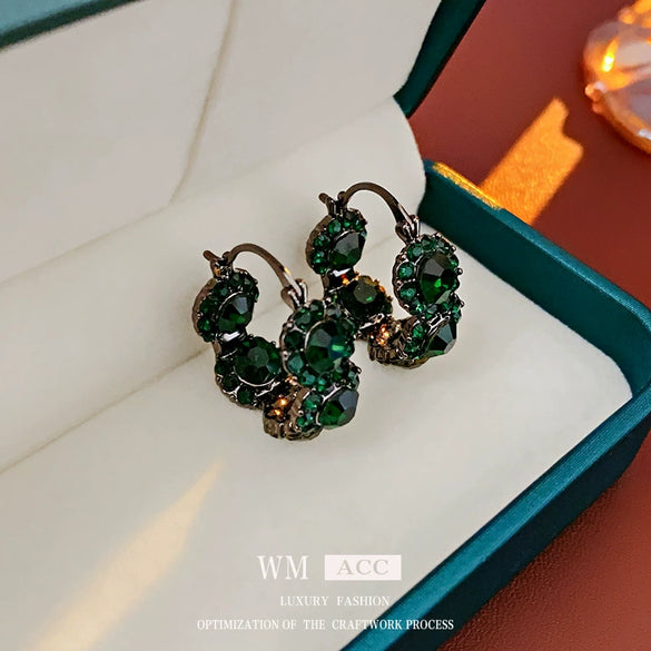 Wholesale Alloy Geometric Ushape Electroplated Women's Earrings With Retro Fashion Temperament And High Sense