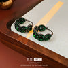 Wholesale Alloy Geometric Ushape Electroplated Women's Earrings With Retro Fashion Temperament And High Sense
