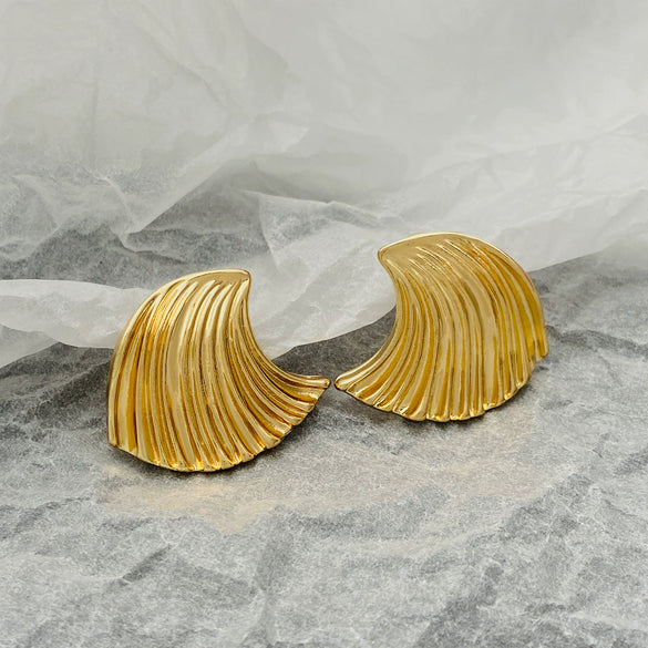 Wholesale Alloy Geometric Wave Electroplated Women's Earrings