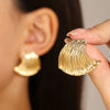 Wholesale Alloy Geometric Wave Electroplated Women's Earrings