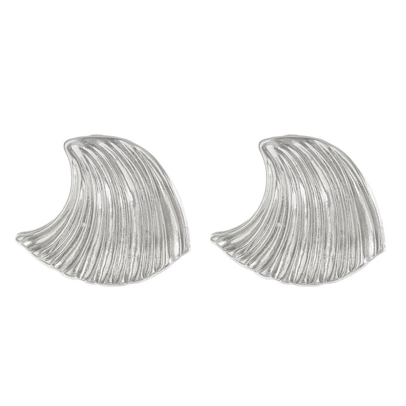 Wholesale Alloy Geometric Wave Electroplated Women's Earrings