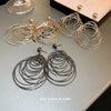 Wholesale Alloy Geometric Wind Circle Earrings With High Sense And Electroplating Design For Women