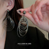 Wholesale Alloy Geometric Wind Circle Earrings With High Sense And Electroplating Design For Women