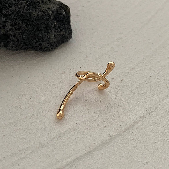 Wholesale Alloy Geometric Women's Electroplated Knotted Ear Clips