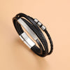 Wholesale Alloy Geometric Woven Leather Rope Bracelets For Men And Unisex With Electroplating