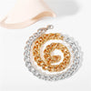 Wholesale Alloy Gold And Silver Stitching Clavicle Chain With Geometric Pattern Electroplated