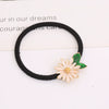 Wholesale Alloy Gold Inlaid Natural Flower Style Women's Hair Accessories Hair Band Hair Clip Side Clip With Pear Flower Design
