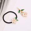 Wholesale Alloy Gold Inlaid Natural Flower Style Women's Hair Accessories Hair Band Hair Clip Side Clip With Pear Flower Design