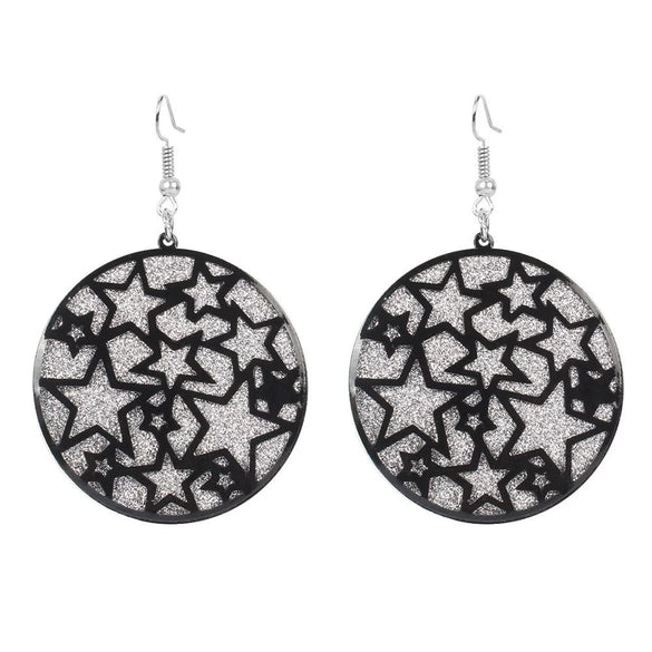 Wholesale Alloy Gold Plated Geometric Leaf Frosted Earrings For Women Simple Retro Style