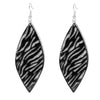 Wholesale Alloy Gold Plated Geometric Leaf Frosted Earrings For Women Simple Retro Style