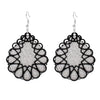 Wholesale Alloy Gold Plated Geometric Leaf Frosted Earrings For Women Simple Retro Style