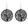Wholesale Alloy Gold Plated Geometric Leaf Frosted Earrings For Women Simple Retro Style