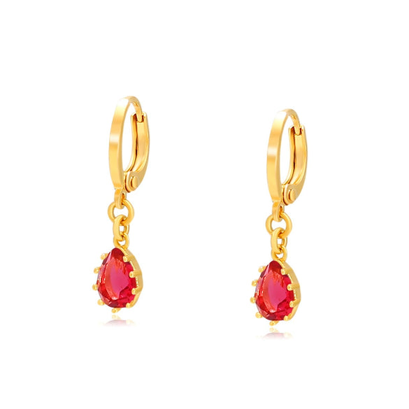 Wholesale Alloy Gold Plated Retro Drop Shape Earrings For Women