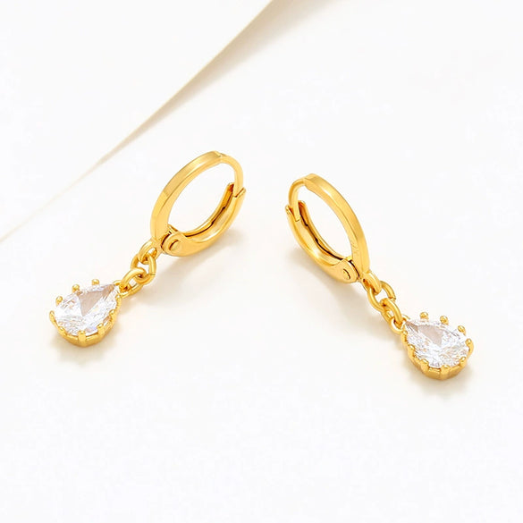 Wholesale Alloy Gold Plated Retro Drop Shape Earrings For Women