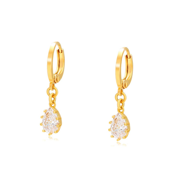 Wholesale Alloy Gold Plated Retro Drop Shape Earrings For Women