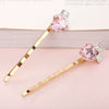 Wholesale Alloy Goldplated Geometric Crystal Hairpin For Women