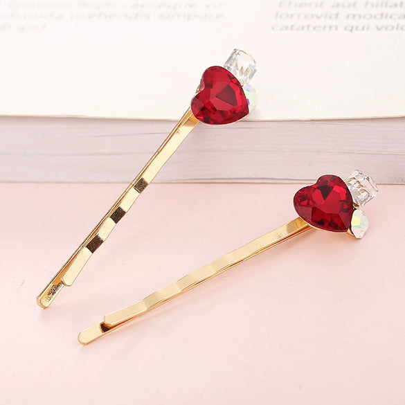 Wholesale Alloy Goldplated Geometric Crystal Hairpin For Women