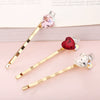 Wholesale Alloy Goldplated Geometric Crystal Hairpin For Women