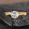 Wholesale Alloy Goldplated Inlaid Zircon Flower Ring For Women