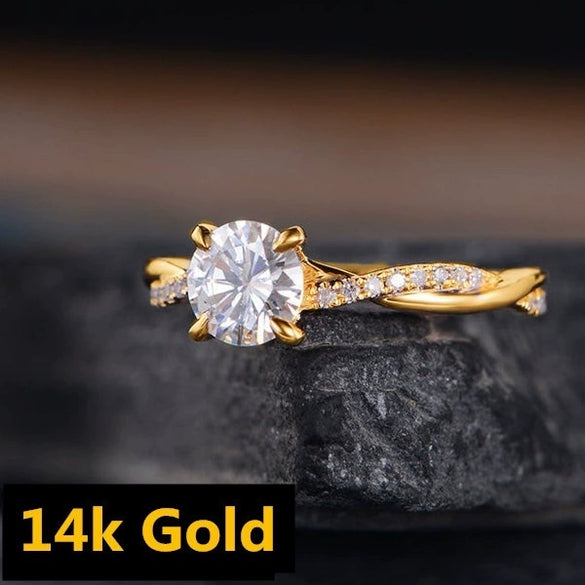 Wholesale Alloy Goldplated Inlaid Zircon Flower Ring For Women