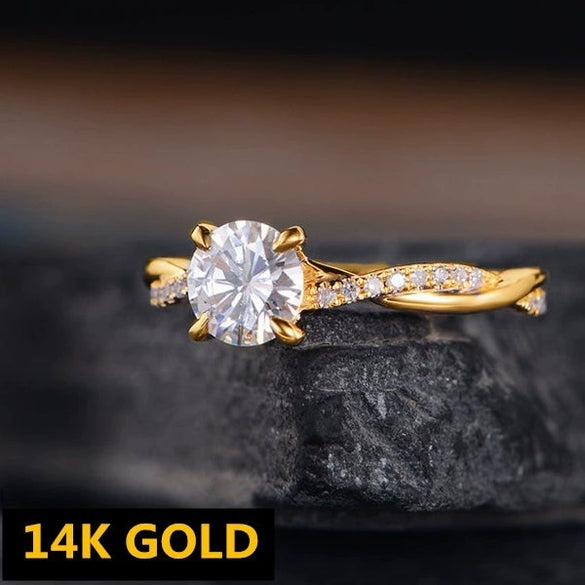 Wholesale Alloy Goldplated Inlaid Zircon Flower Ring For Women