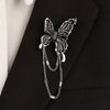 Wholesale Alloy Gothic Dark Animal Geometric Butterfly Tassel Dripping Oil Brooch For Women