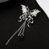 Wholesale Alloy Gothic Dark Animal Geometric Butterfly Tassel Dripping Oil Brooch For Women