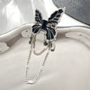 Wholesale Alloy Gothic Dark Animal Geometric Butterfly Tassel Dripping Oil Brooch For Women