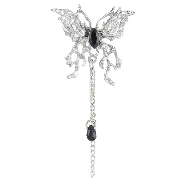 Wholesale Alloy Gothic Dark Animal Geometric Butterfly Tassel Dripping Oil Brooch For Women