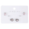 Wholesale Alloy Gothic Fashion Electroplated Geometric Butterfly Rhinestone Heart Earrings For Women