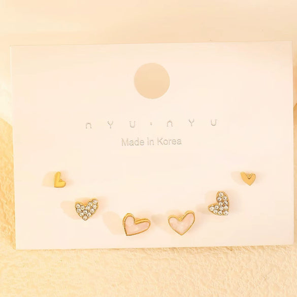 Wholesale Alloy Gothic Fashion Electroplated Geometric Butterfly Rhinestone Heart Earrings For Women