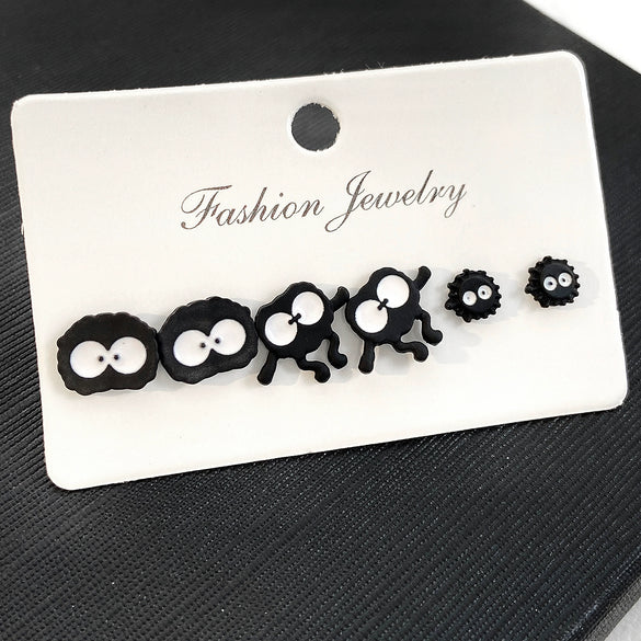 Wholesale Alloy Gothic Fashion Electroplated Geometric Butterfly Rhinestone Heart Earrings For Women