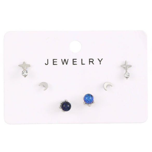 Wholesale Alloy Gothic Fashion Electroplated Geometric Butterfly Rhinestone Heart Earrings For Women