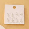 Wholesale Alloy Gothic Fashion Electroplated Geometric Butterfly Rhinestone Heart Earrings For Women