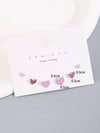Wholesale Alloy Gothic Fashion Electroplated Geometric Butterfly Rhinestone Heart Earrings For Women