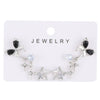 Wholesale Alloy Gothic Fashion Electroplated Geometric Butterfly Rhinestone Heart Earrings For Women